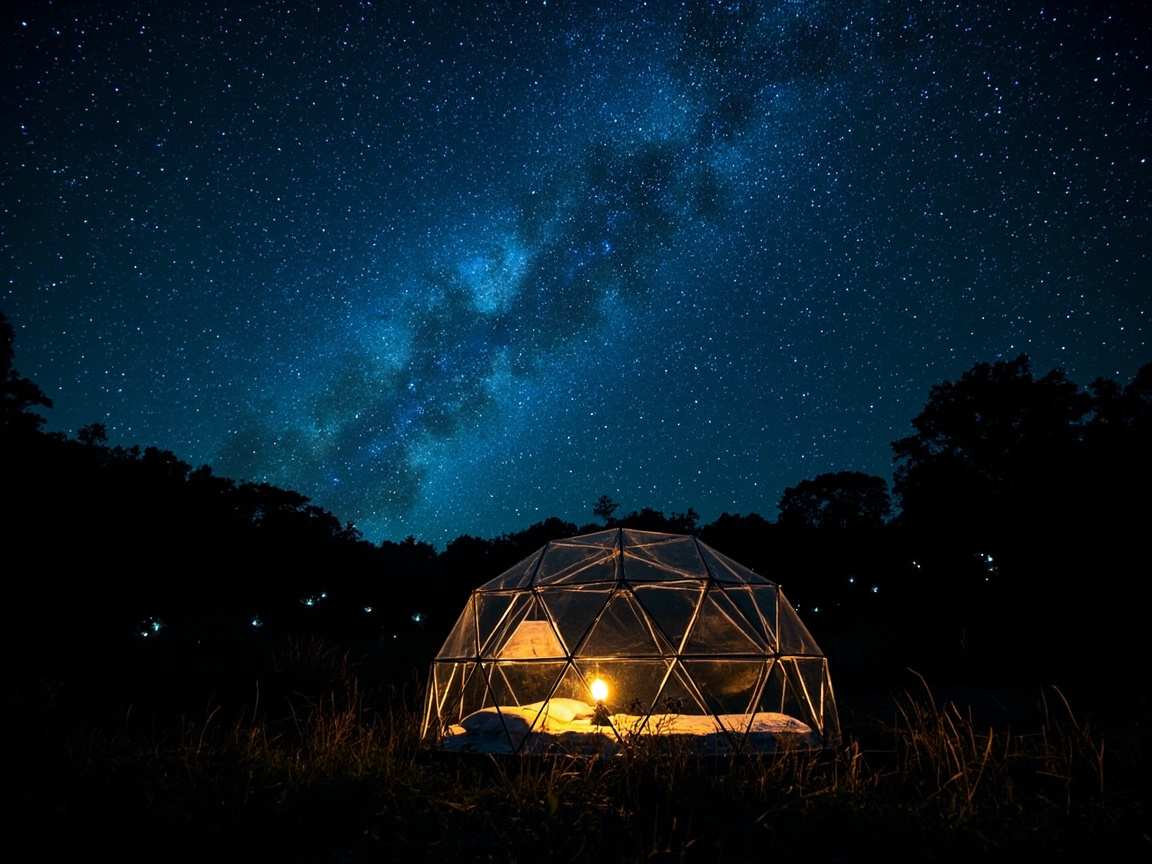 Domo Estelar bajo la noche